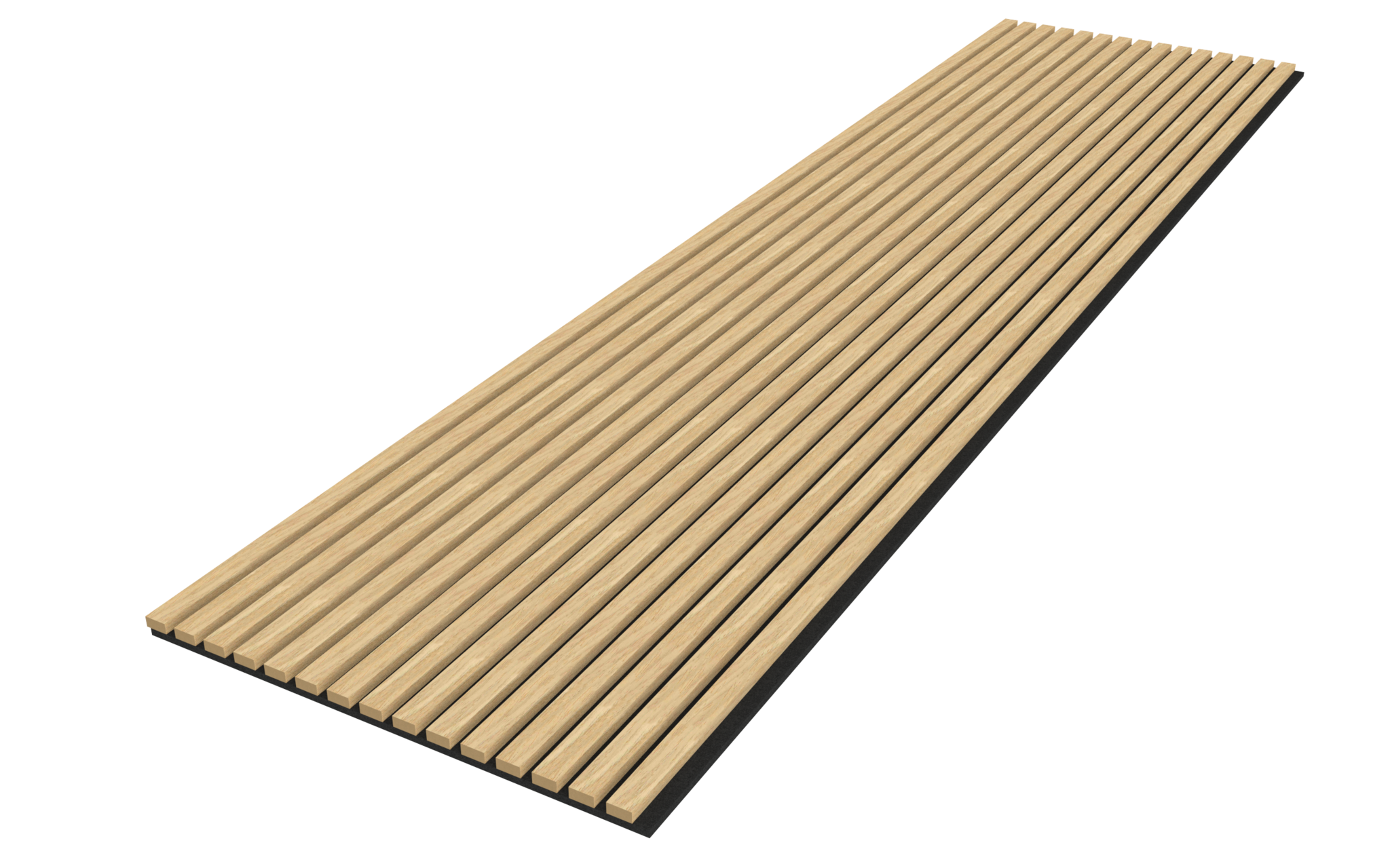 Akoestische wandpanelen Livilo Akupanel Eiken Naturel 270x60 cm Lattenwand