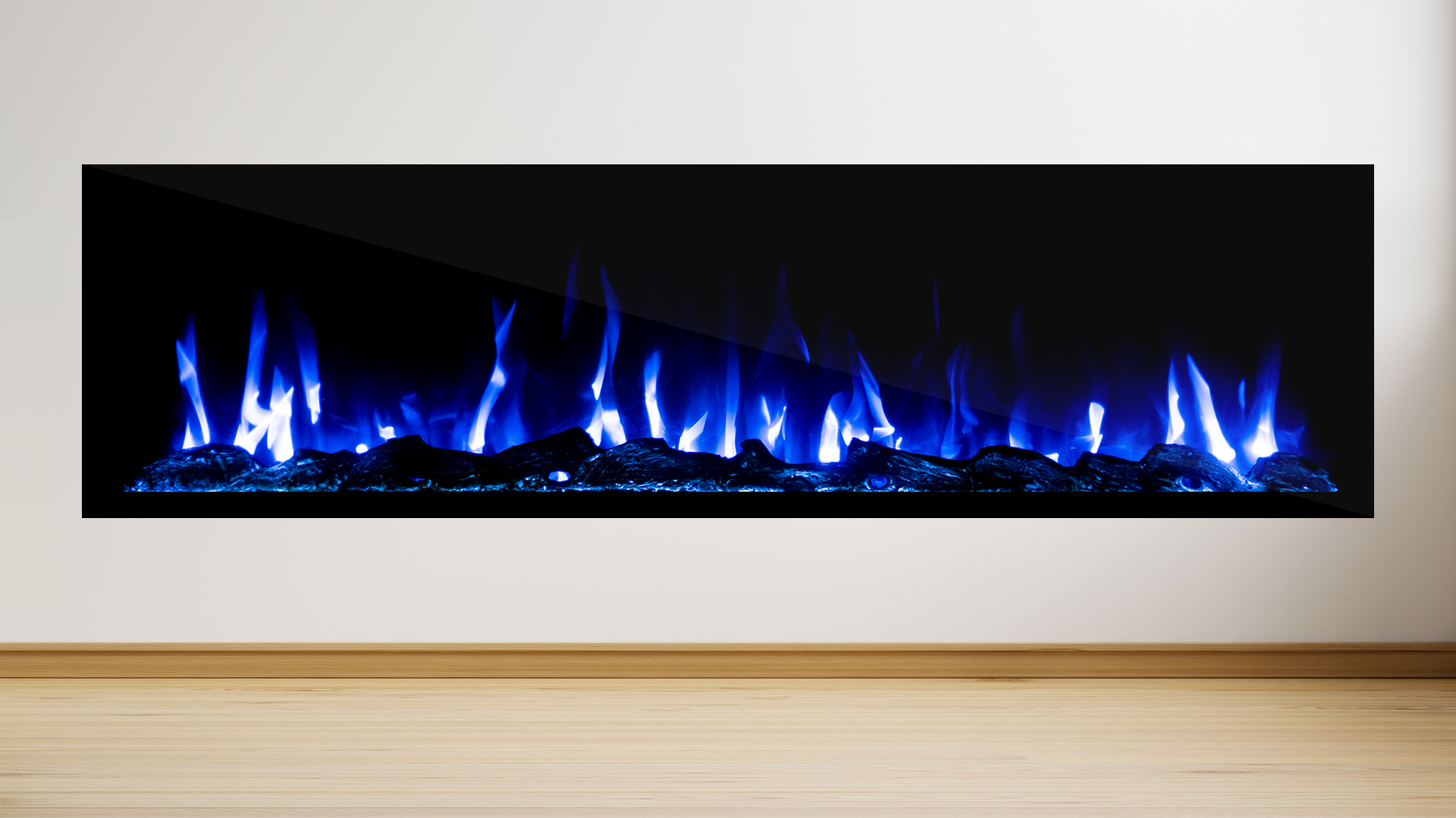 Elektrische sfeerhaard cinewall FLAME 72″ inch – 182 cm blue