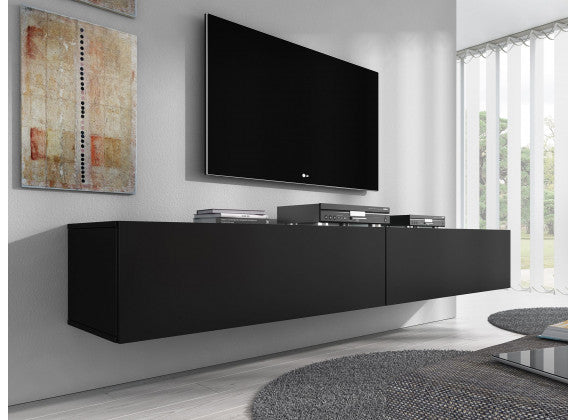 TV-Meubel JACKO - Mat Zwart - 200 cm