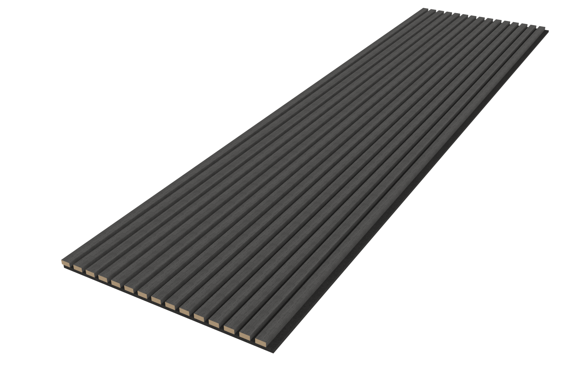 Akupanel - Eiken Zwart - 270 x 60 cm - Lattenwand - Akoestische wandpanelen