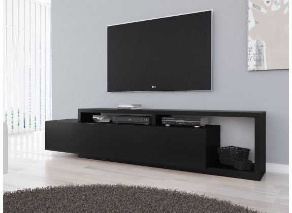 TV-Meubel LUXO - Mat Zwart - 219 cm