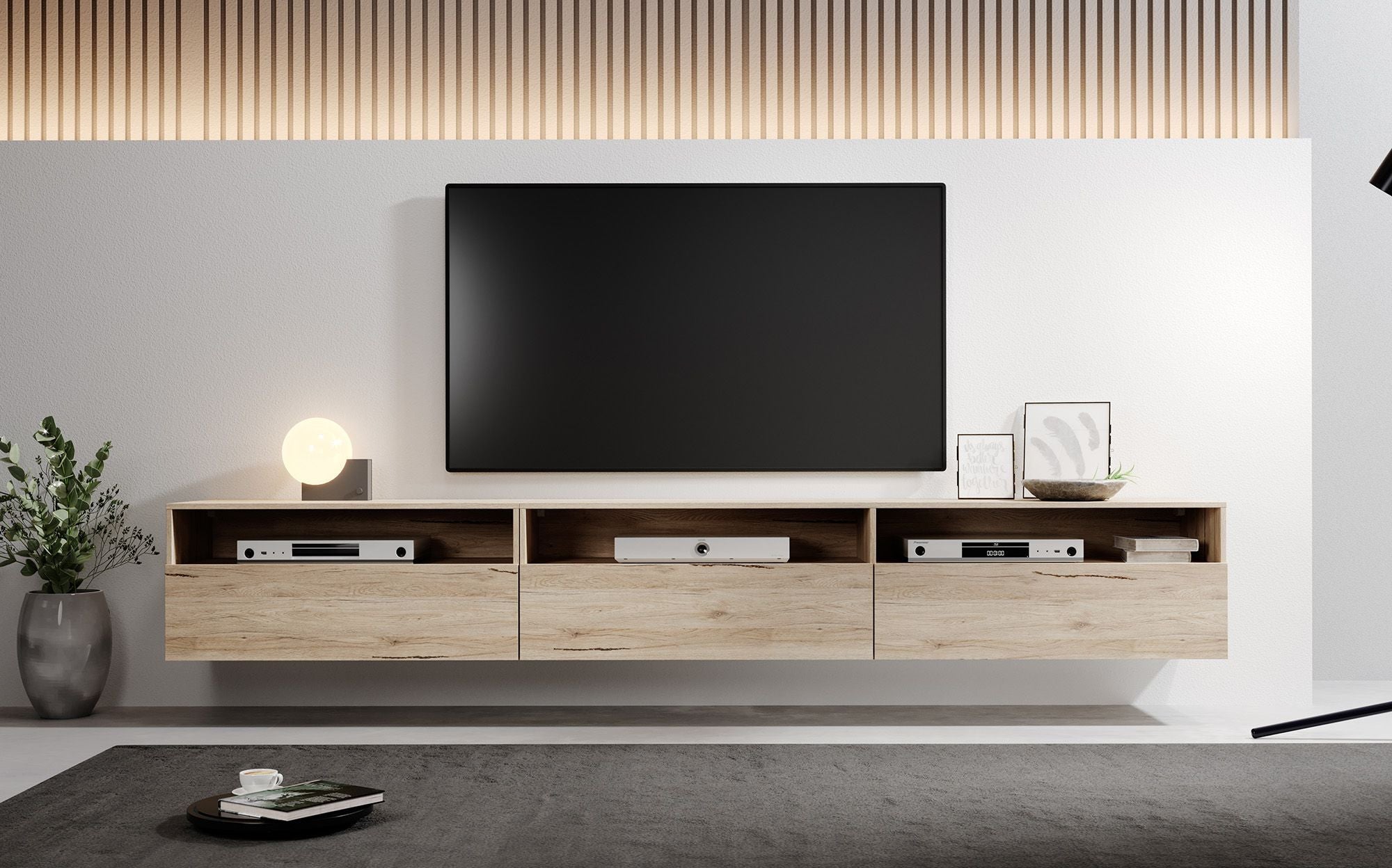 TV-Meubel SAXO - Eiken - 270 cm