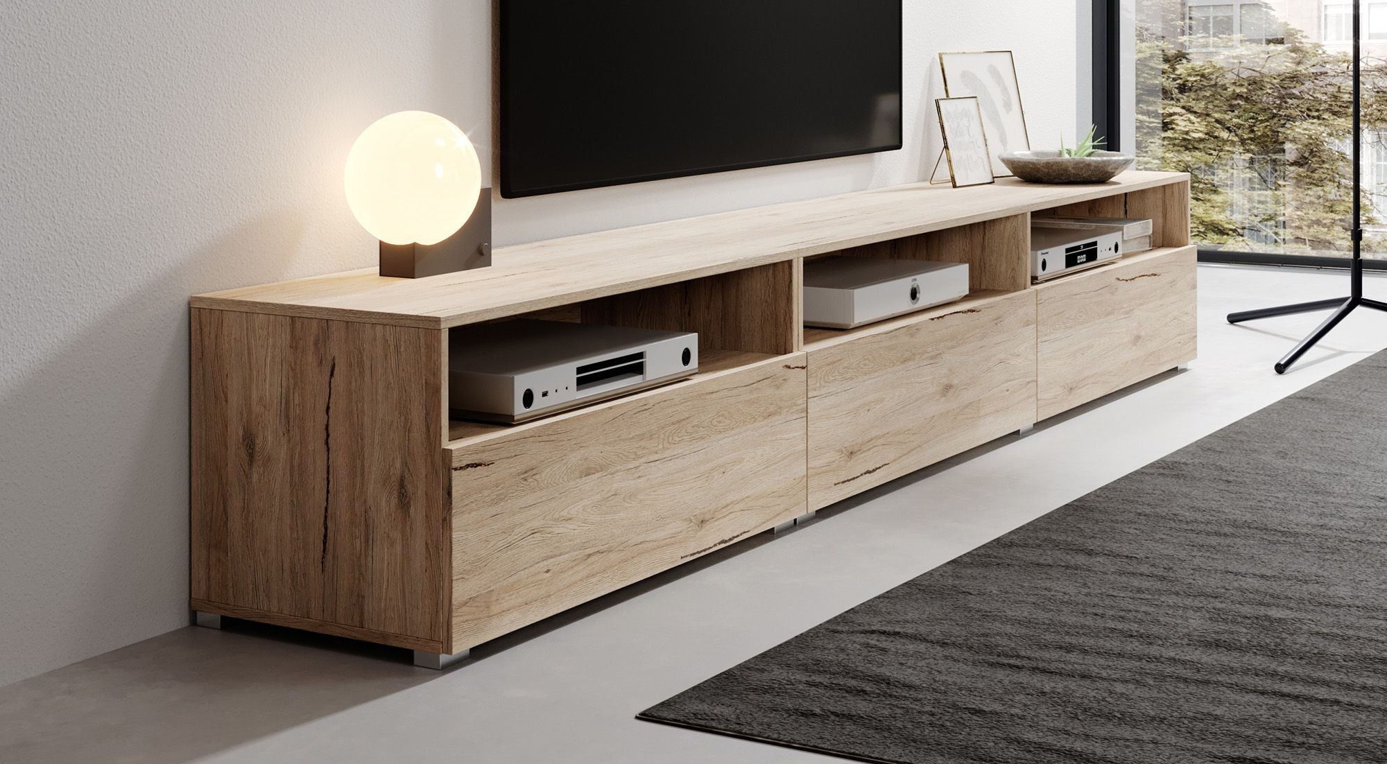 TV-Meubel SAXO - Eiken - 270 cm