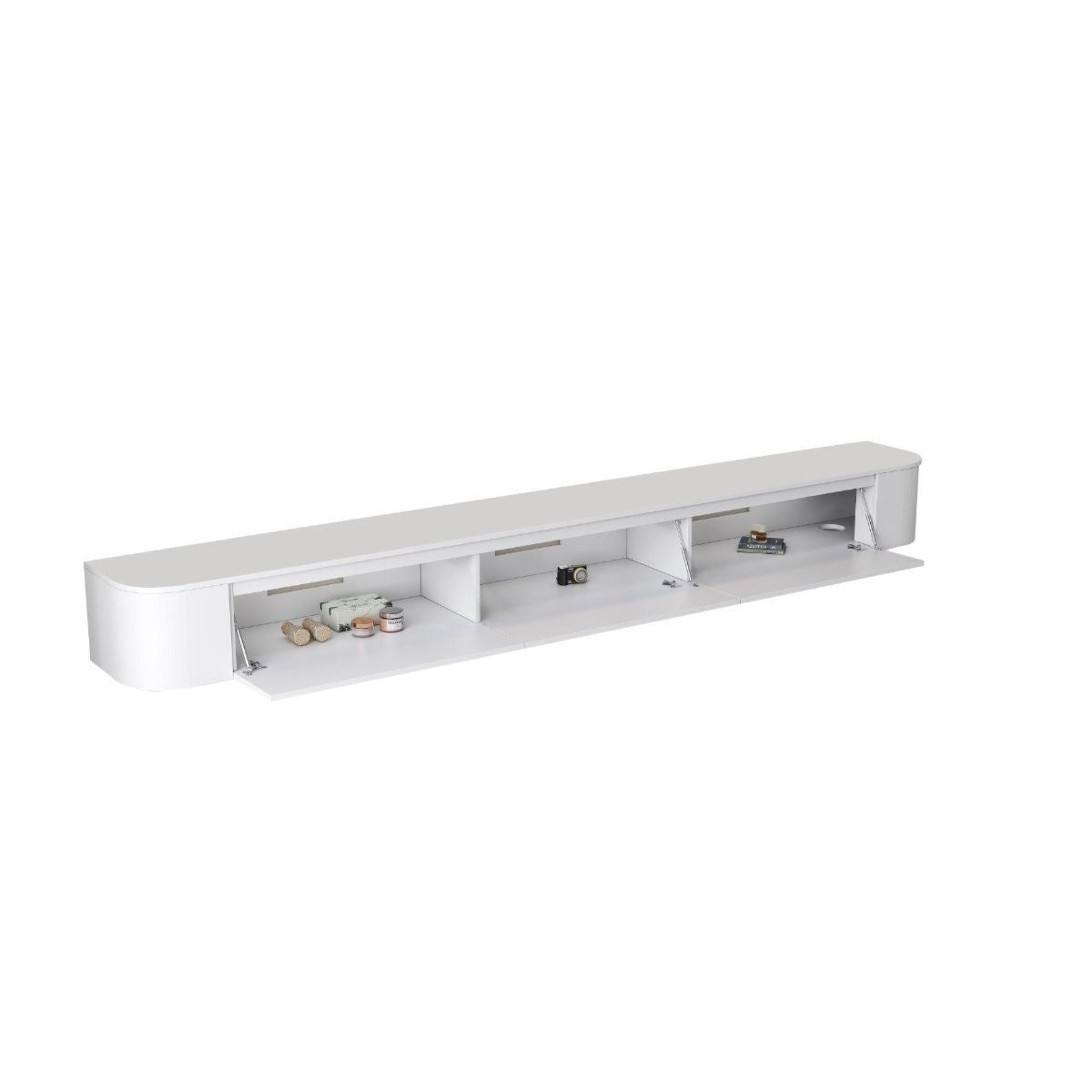 Japandi Tv Meubel Zwevend | Wit