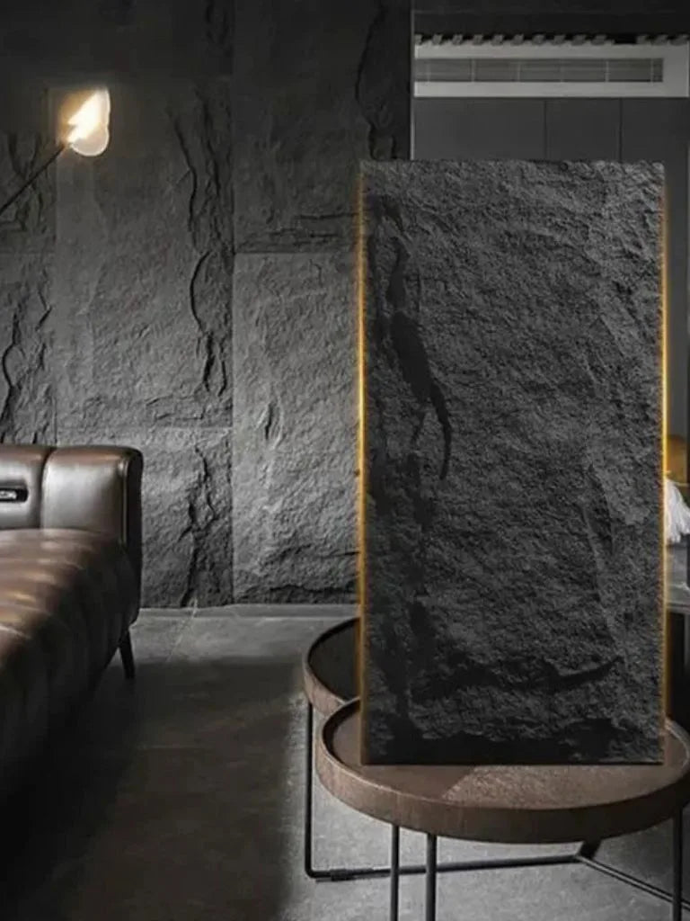 STEEN WANDPANEEL ZWART 120 CM X 60 CM