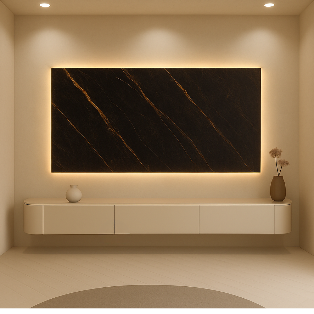 Japandi cinewall met Japandi tv meubel