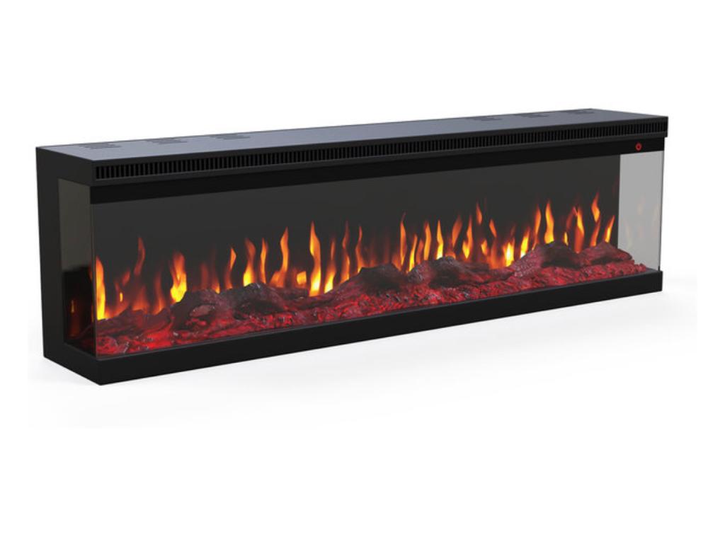 Elektrische sfeerhaard 3-zijdig NERO 72″ inch – 182 cm red