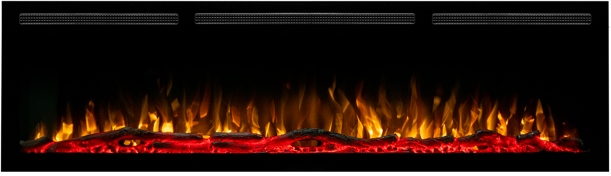 Elektrische sfeerhaard cinewall FLAME PRO 72″ inch – 182 cm red yellow