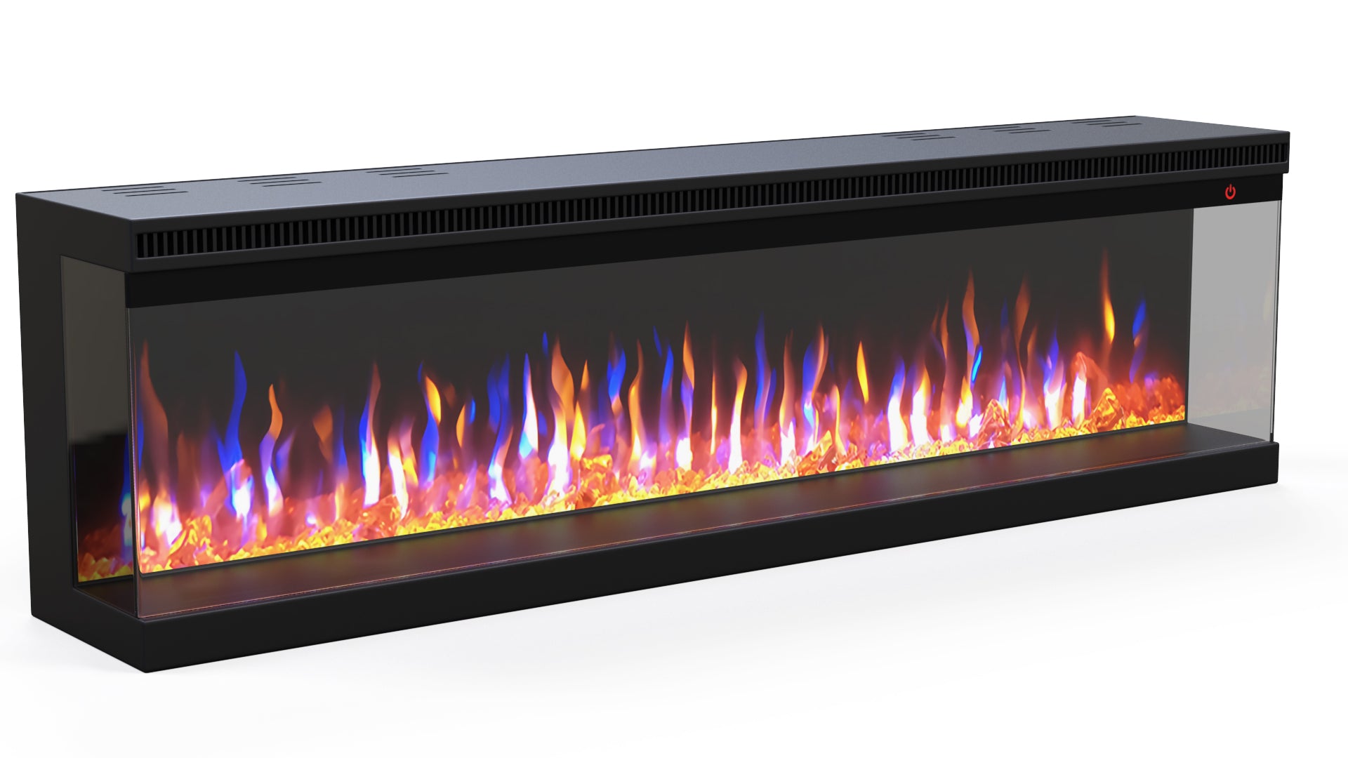 Elektrische sfeerhaard 3-zijdig NERO 42″ inch – 107 cm