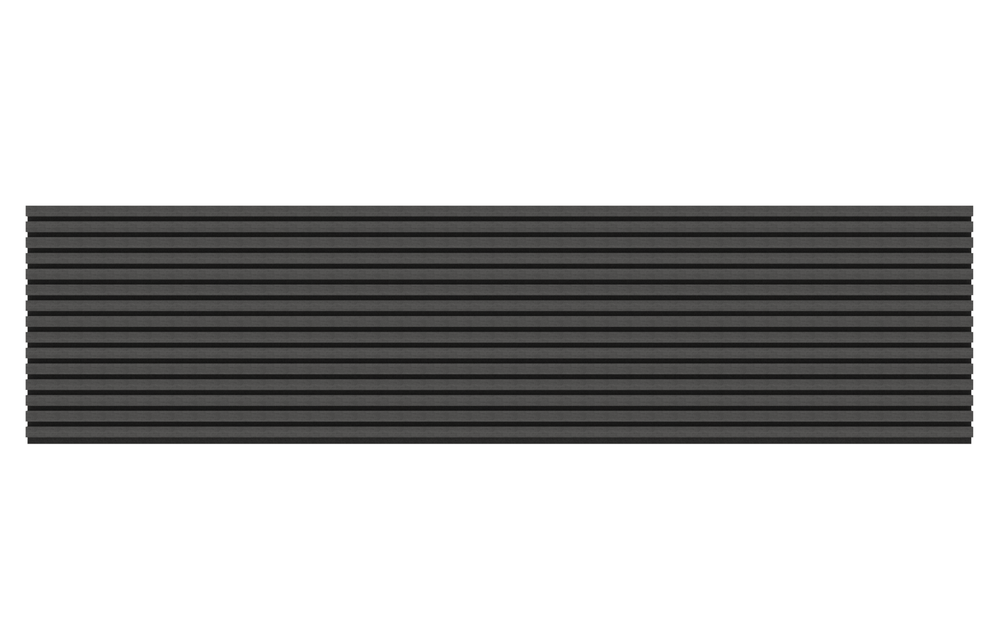 Akupanel - Eiken Zwart - 270 x 60 cm - Lattenwand - Akoestische wandpanelen