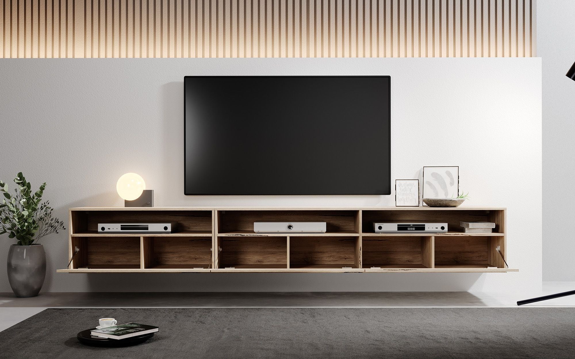 TV-Meubel SAXO - Eiken - 270 cm