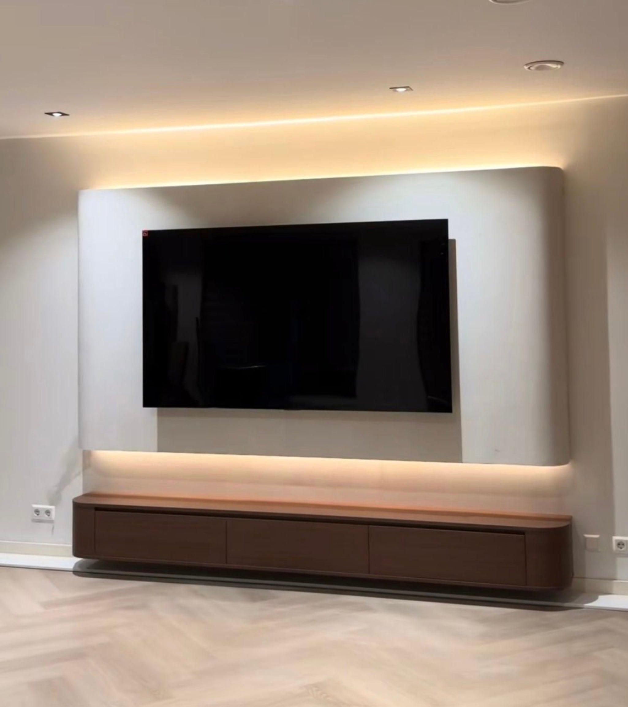 Japandi Tv Meubel Zwevend | Walnoot