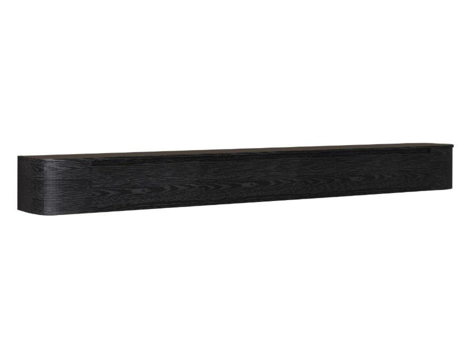 Japandi Tv Meubel Zwevend | Zwart Eiken